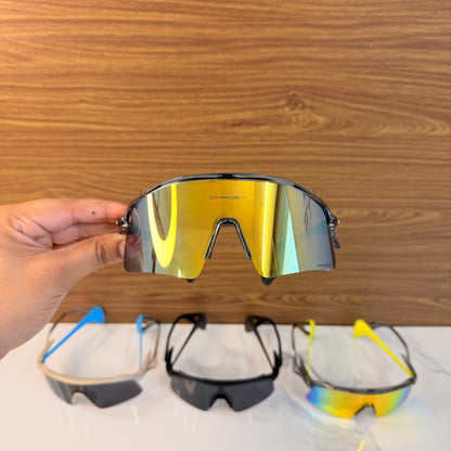 Stunt Wings Trans Gold Prizm Lens Premium Sports Sunglasses  | Comes With New Hyper Grip Technology | Non Foldable Straps | Highly Stable | Latest Collection