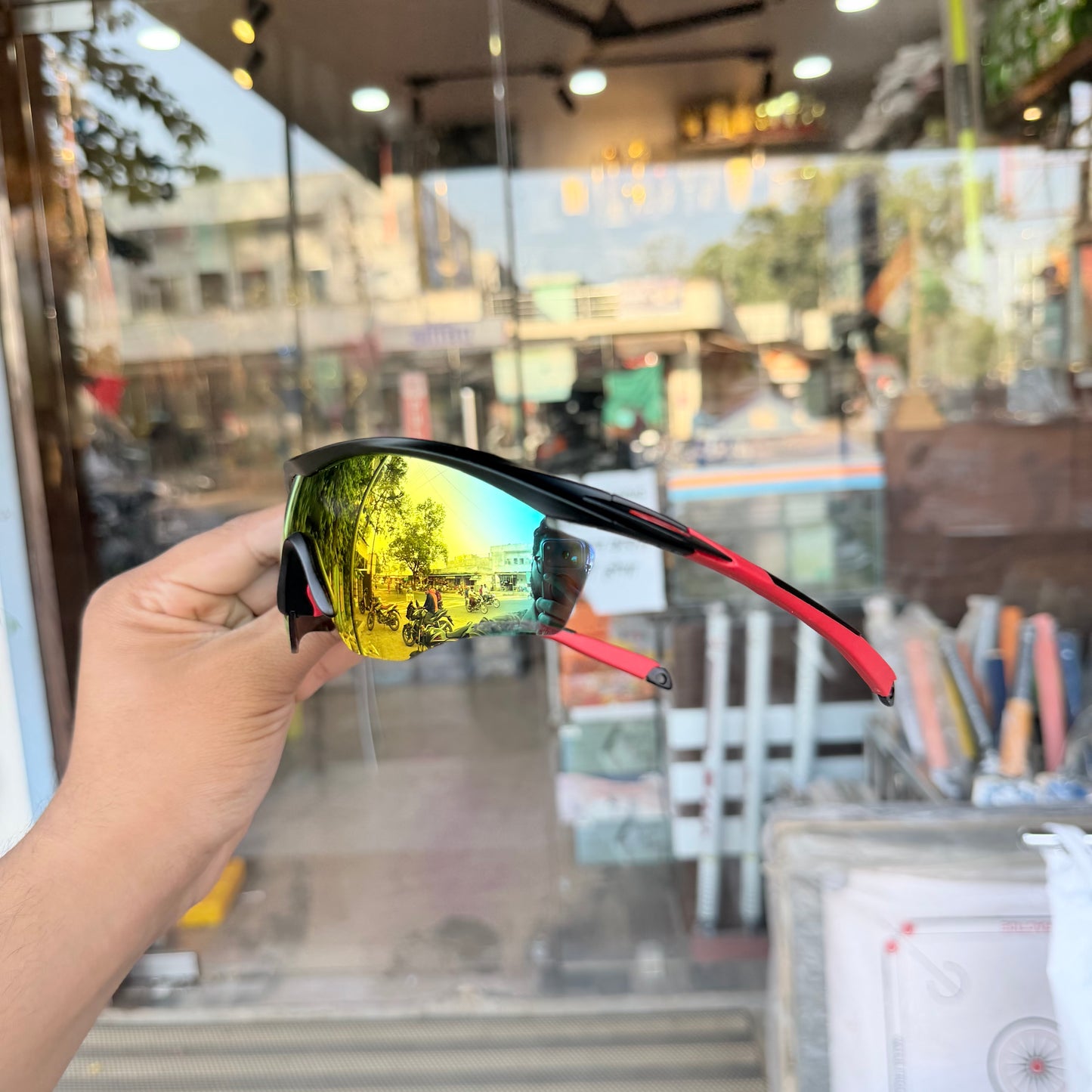 M2 Red-Black-Mercury Light Weight Premium Sports Sunglasses