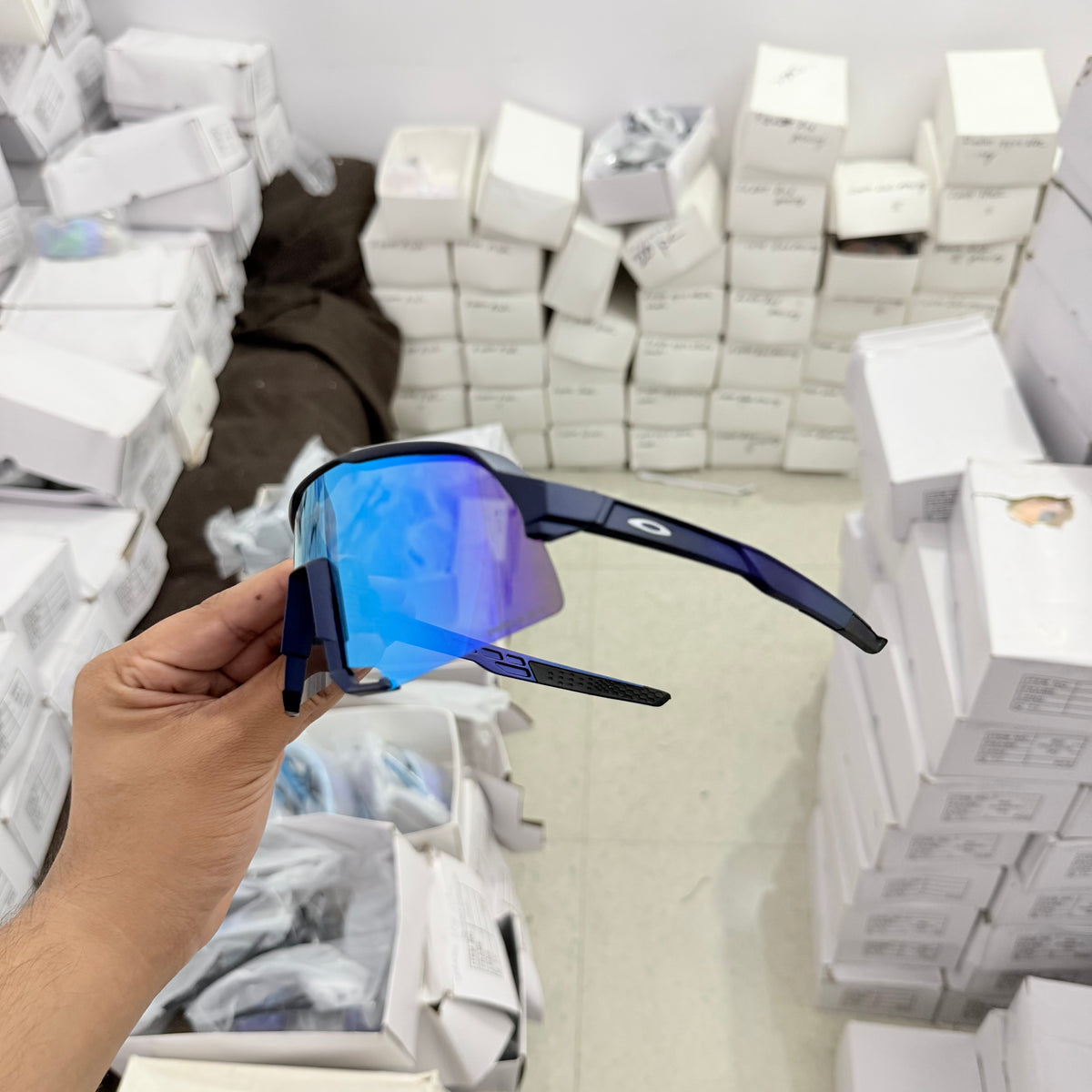 Arctic Prism X – Black Frame Blue Mirror Sports Sunglasses