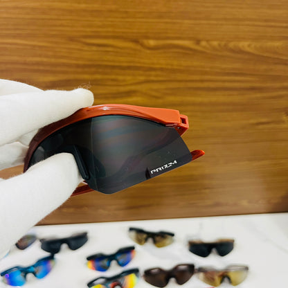 Hydra Reddish-Orange Black Premium Unisex Sports Sunglass