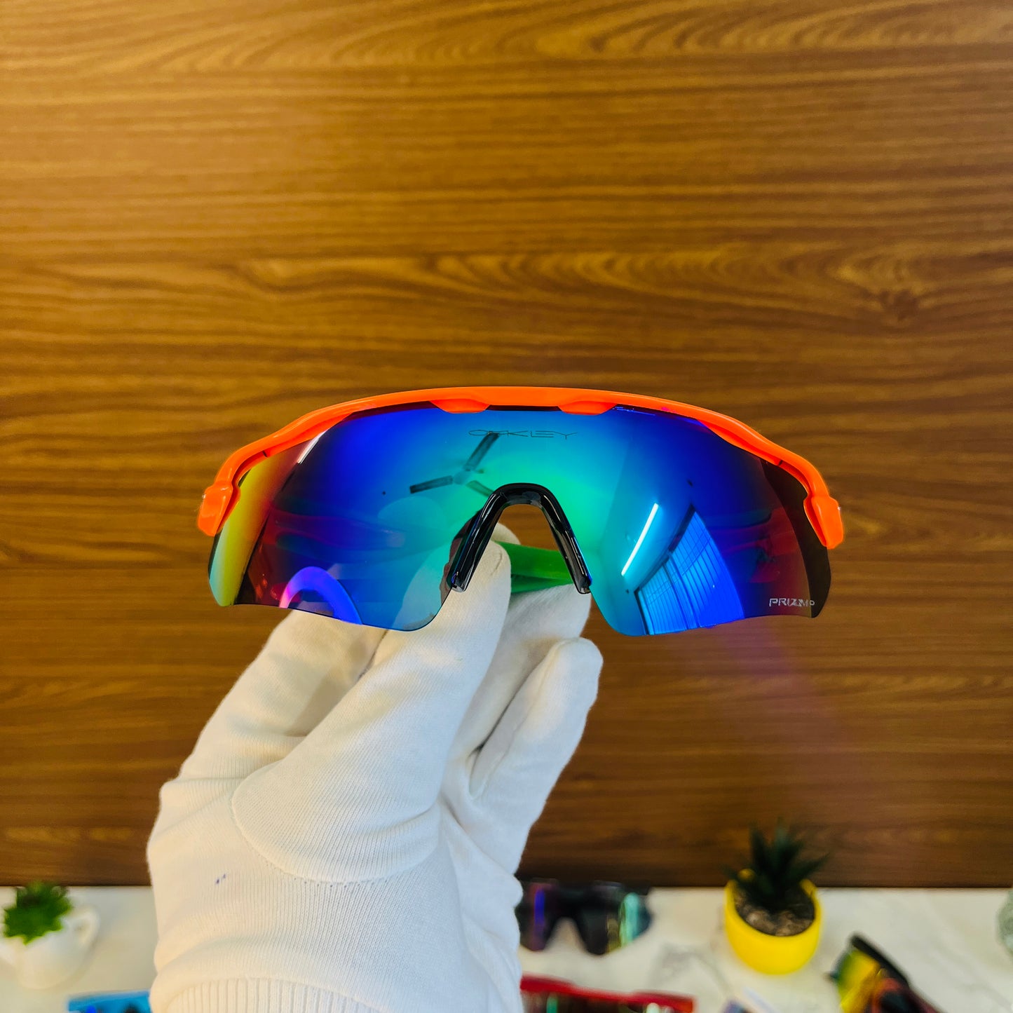 Radar Orange-Blue Premium Sports Sunglasses