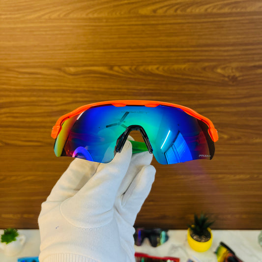 Radar Orange-Blue Premium Sports Sunglasses