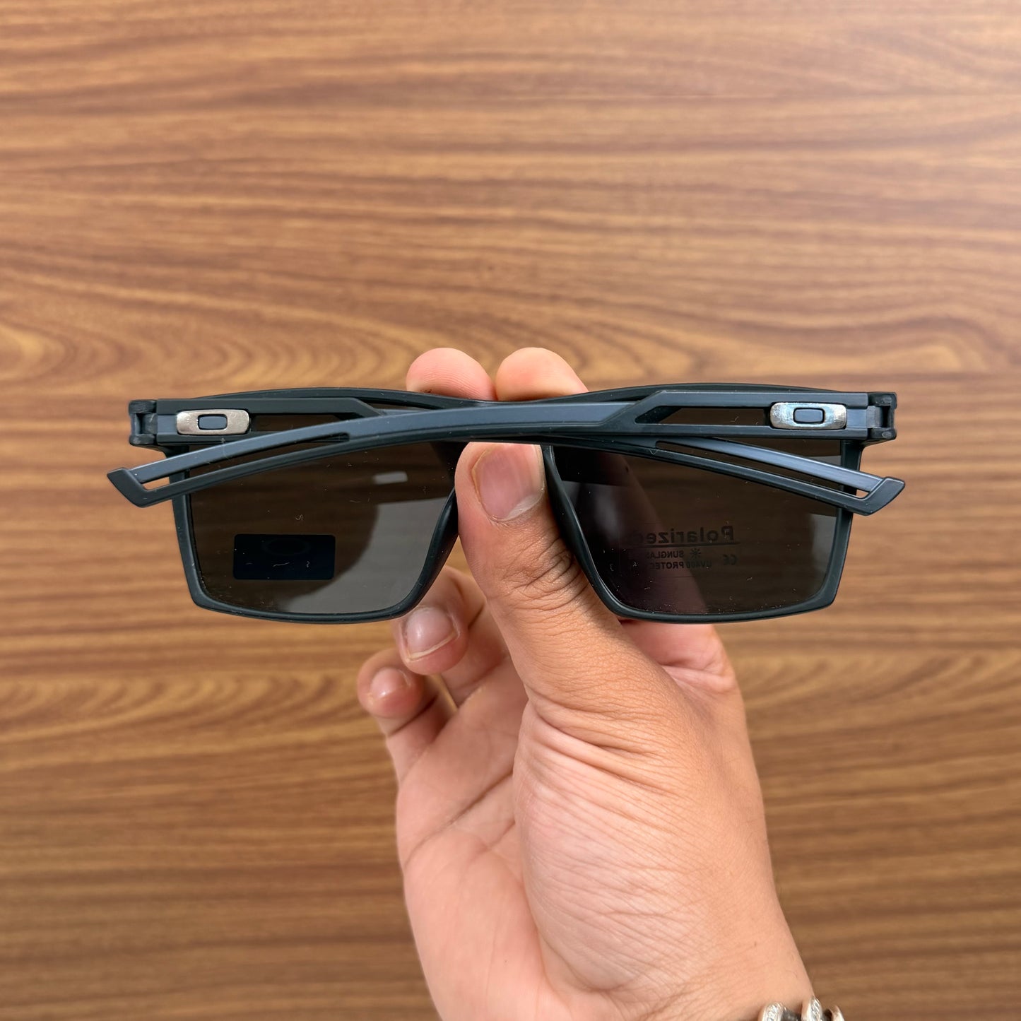 Oakley light weight Super Comfortable Rectangular Frame Sunglasses With Free cover - Black Colour