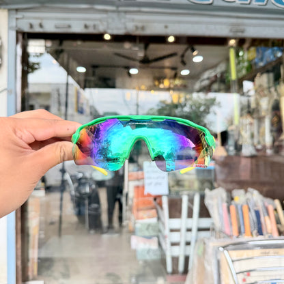 Radar Green-Yellow Premium Branded Stylish Sunglasses For Men & Women | 100% UV Protection Shades | Cricket Sports Cycling Driving Trekking & More