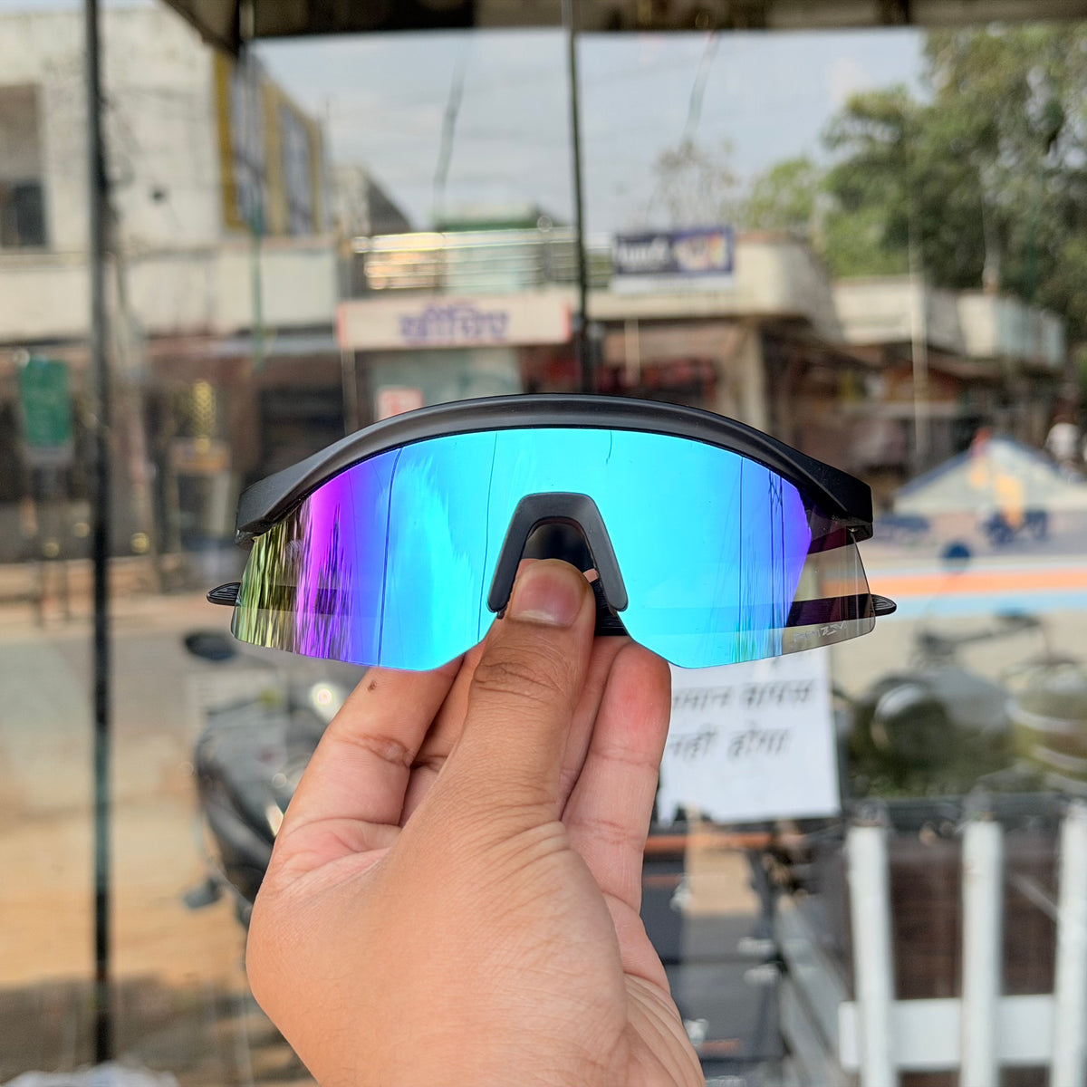 Hydra Blue Black Premium Unisex Sports Sunglass