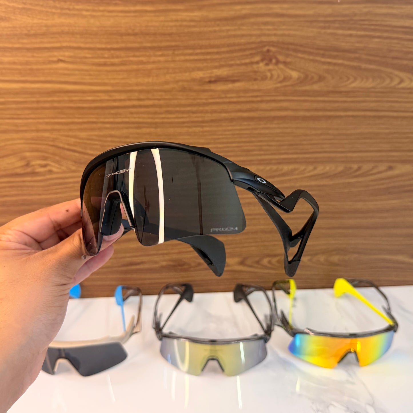 Stunt Wings Black Prizm Lens Premium Sports Sunglasses  | Comes With New Hyper Grip Technology | Non Foldable Straps | Highly Stable | Latest Collection