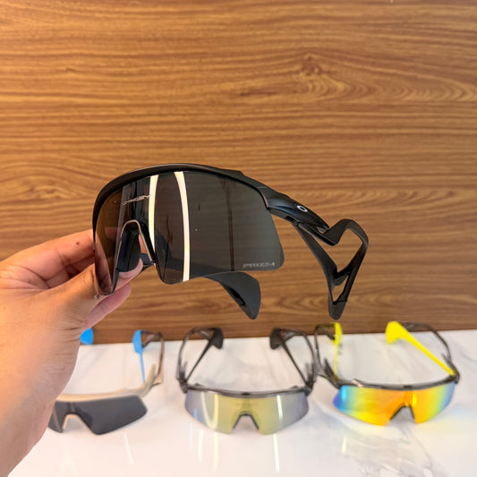 Stunt Wings Black Prizm Lens Premium Sports Sunglasses  | Comes With New Hyper Grip Technology | Non Foldable Straps | Highly Stable | Latest Collection