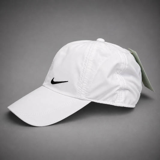 White Nike Sports Cap Parachute Fabric Best Unisex Sports Cap