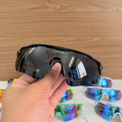 Radar All Black Premium Branded Stylish Sunglasses For Men & Women | 100% UV Protection Shades | Cricket Sports Cycling Driving Trekking & More