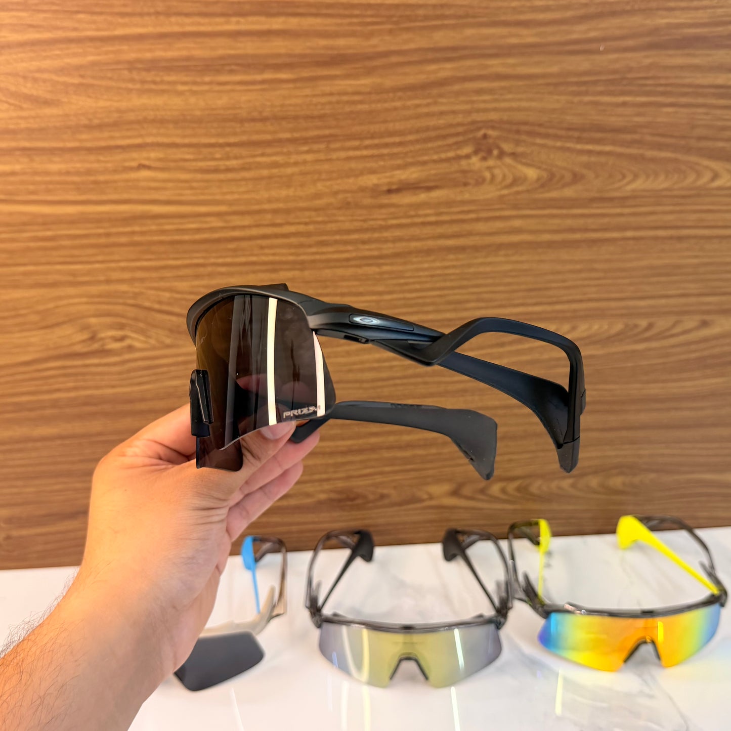 Stunt Wings Black Prizm Lens Premium Sports Sunglasses  | Comes With New Hyper Grip Technology | Non Foldable Straps | Highly Stable | Latest Collection