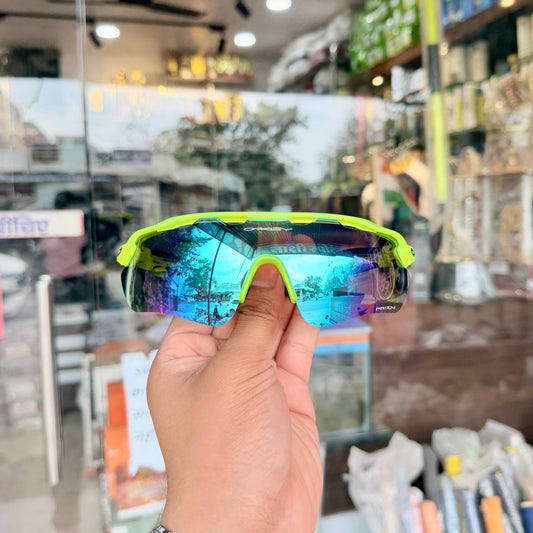 Radar Neon-Green-Aqua Premium Branded Stylish Sunglasses For Men & Women | 100% UV Protection Shades | Cricket Sports Cycling Driving Trekking & More