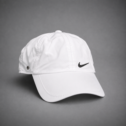 White Nike Sports Cap Parachute Fabric Best Unisex Sports Cap