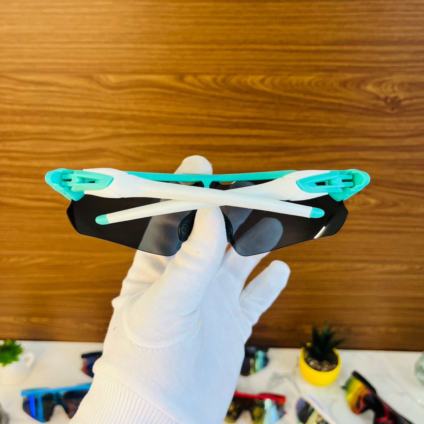 Radar Pacific Blue Golden Premium Sports Sunglasses