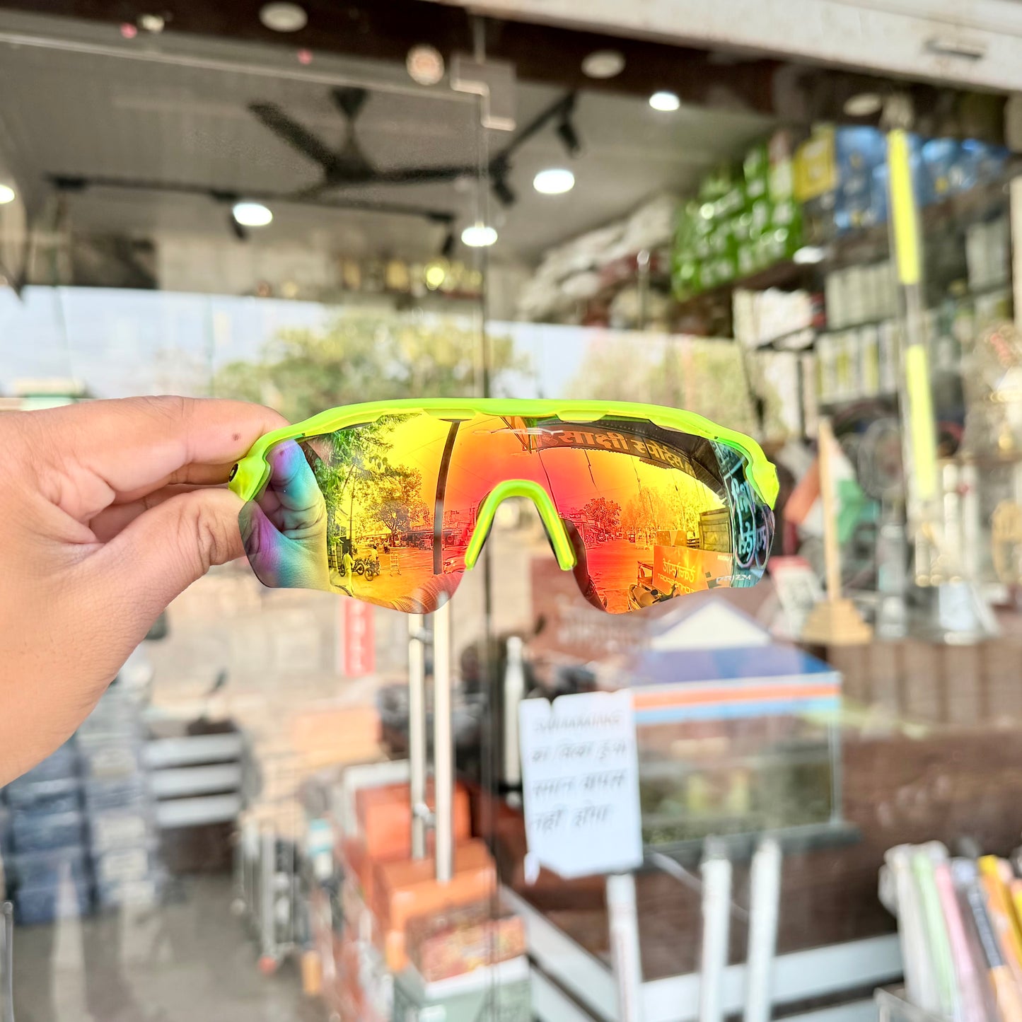 Radar Neon-Green-Mercury Premium Branded Stylish Sunglasses For Men & Women | 100% UV Protection Shades | Cricket Sports Cycling Driving Trekking & More