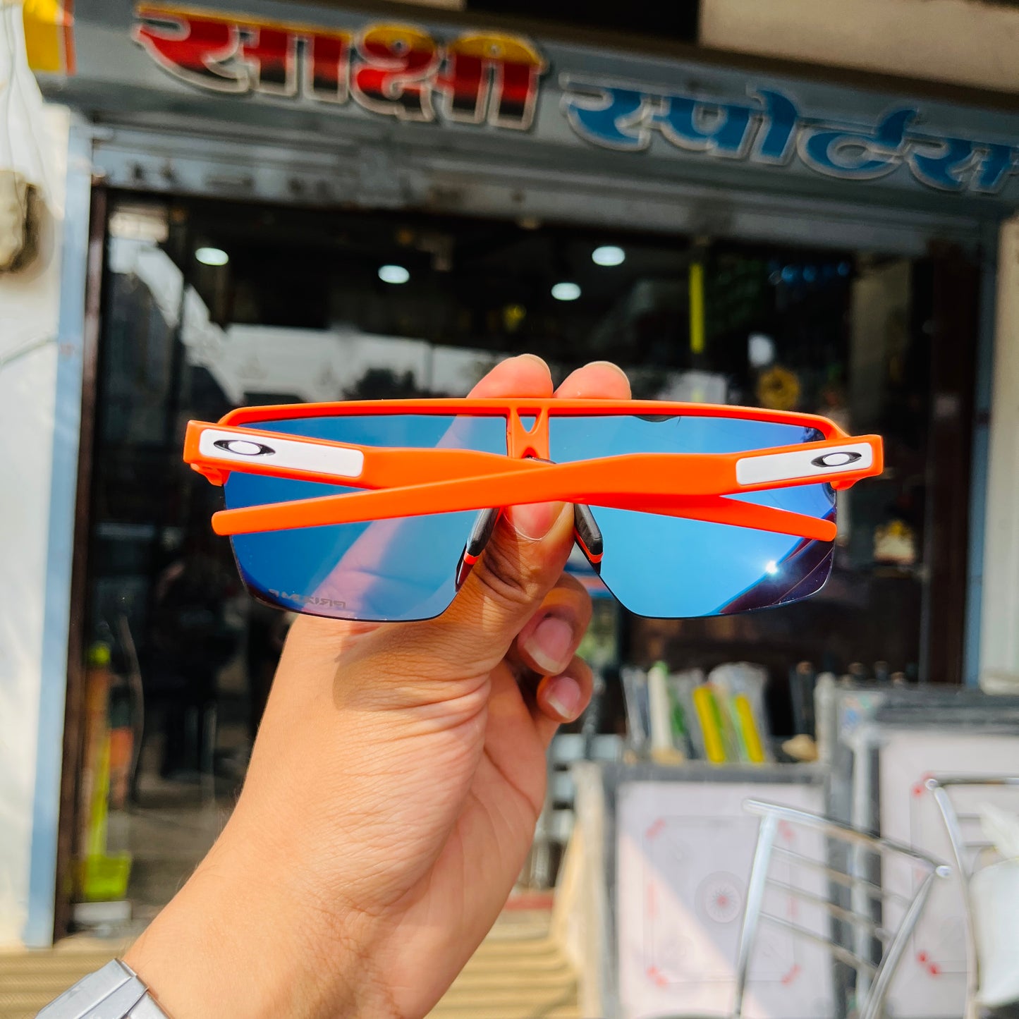 Corridor Orange-Blue Colour High Quality Unisex Sports Sunglass