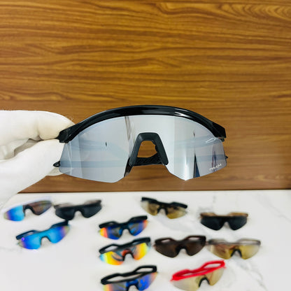 Hydra Black Silver Premium Unisex Sports Sunglass