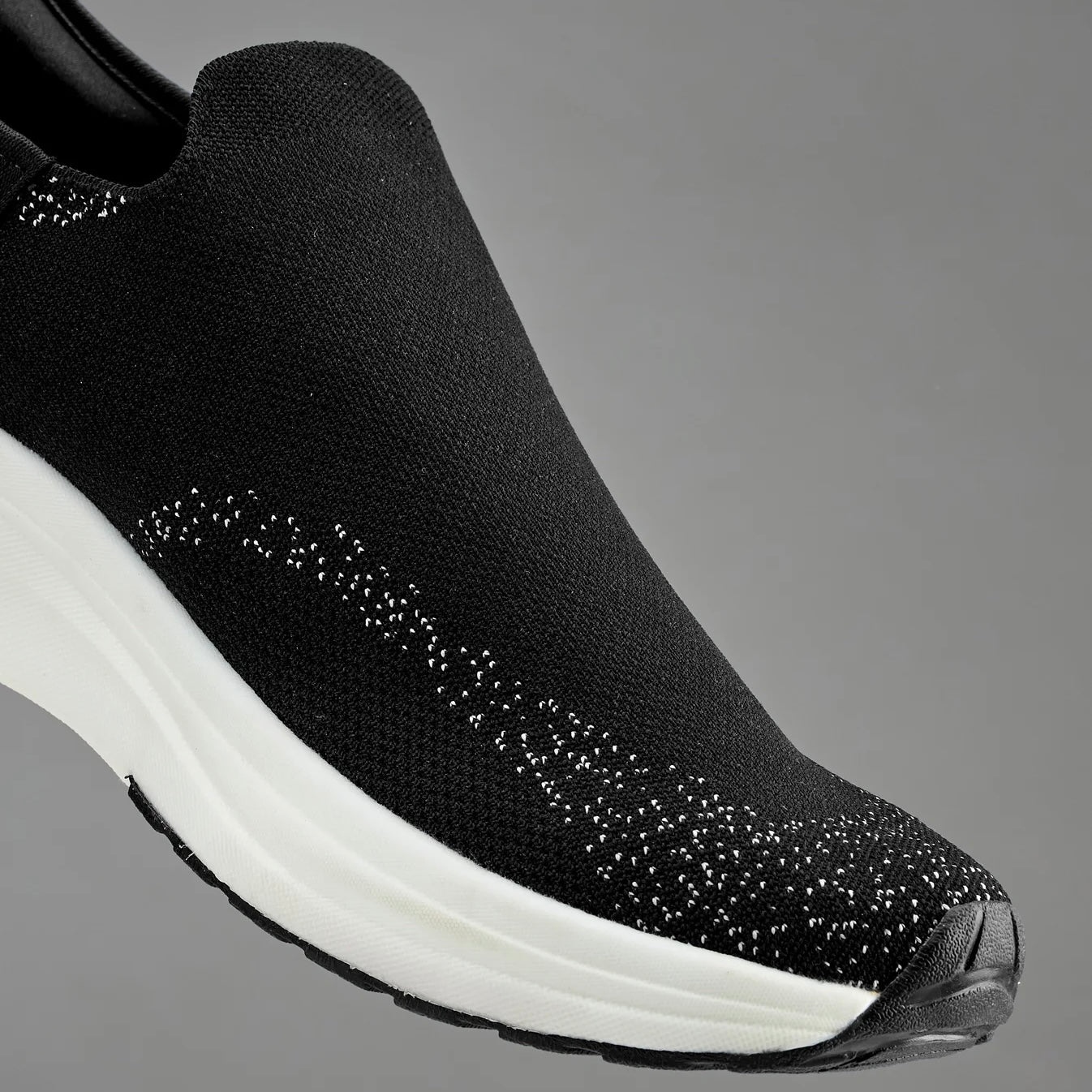 Technosports Free-Hands Shoes with NITRO-LITE. Highly Comfortable Slip in Shoes. (Black Colour)
