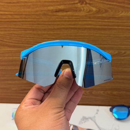 Hydra Silver Blue Premium Unisex Sports Sunglass (Big Size)