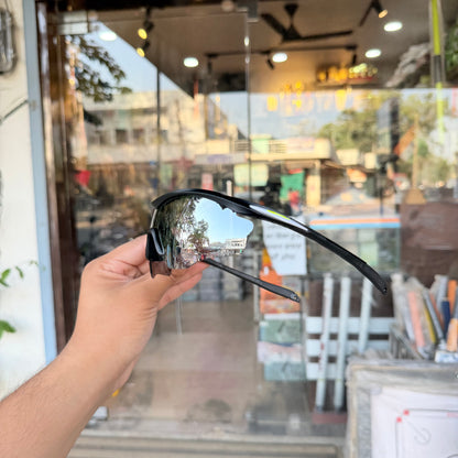 M2 Silver-Black Light Weight Premium Sports Sunglasses