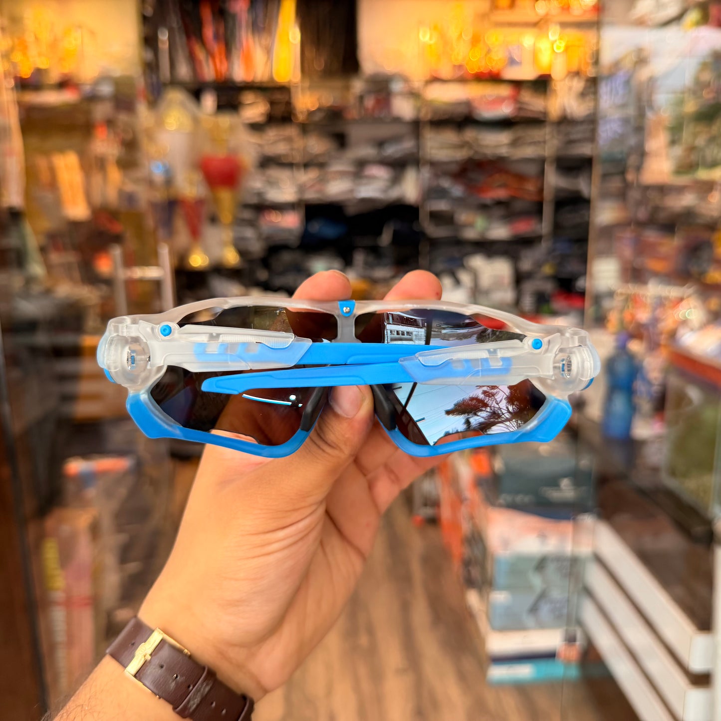 Jawbreaker Trans Blue Premium Sports Sunglasses