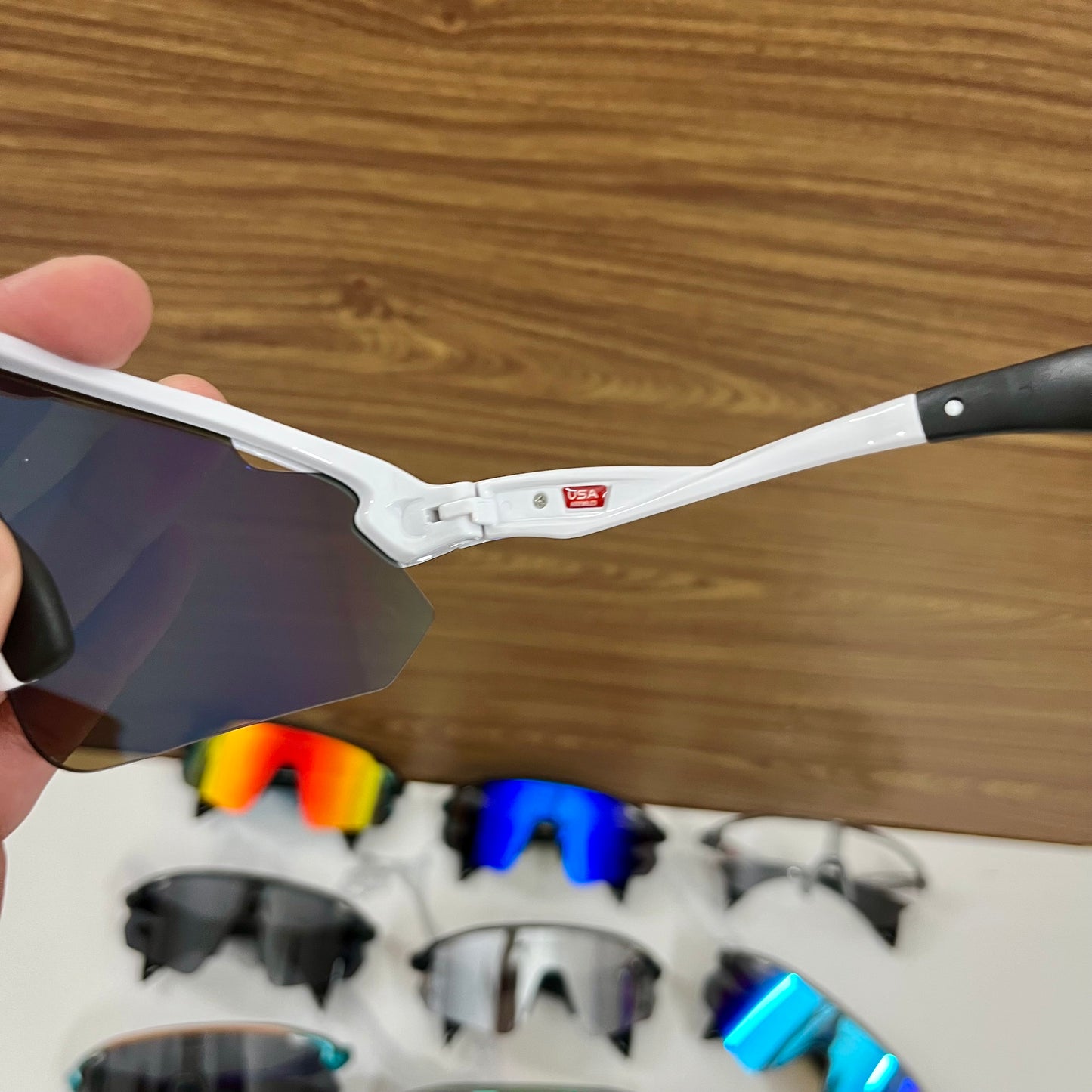 Stunt Devil White Blue Prizm Premium Sports Sunglasses  | Comes With New Hyper Grip Technology