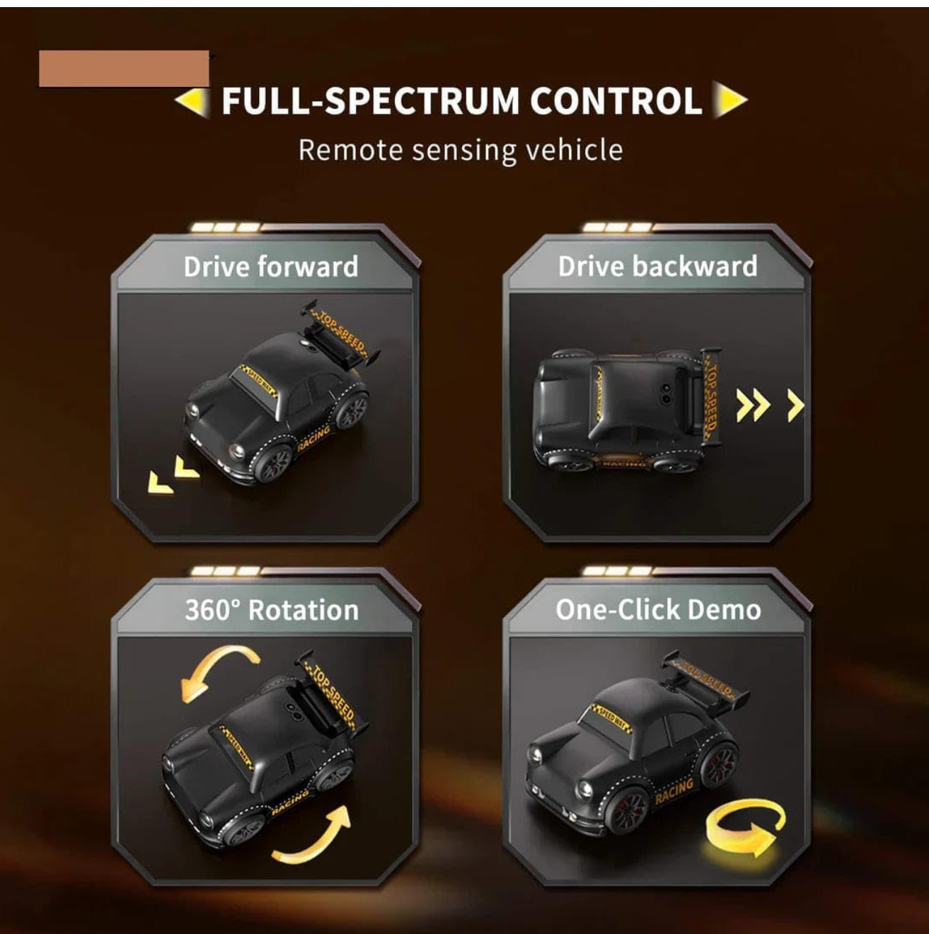 Mini RC Drift Car | 2.4G Remote Control Racing | 360° Drift & Stunt, LED Lights, Sound Effects, Follow Me Mode, Escape Mode, Sensor Control, Auto Demo | Gift for Boys & Girls
