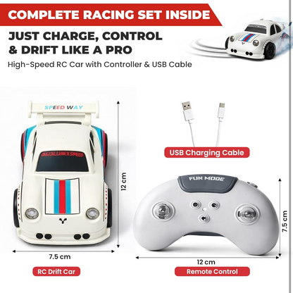 Mini RC Drift Car | 2.4G Remote Control Racing | 360° Drift & Stunt, LED Lights, Sound Effects, Follow Me Mode, Escape Mode, Sensor Control, Auto Demo | Gift for Boys & Girls
