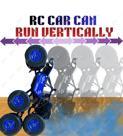 Hi-Speed Rechargeable Remote Control Rock Crawler Car Toy | 8 Tyres Monster Truck Rock Crawler | 50° Climbing RC Car 4x4 Off-Road Car Toy | Red | in-Built Battery
