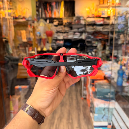 Jawbreaker Red-Black Premium Sports Sunglasses