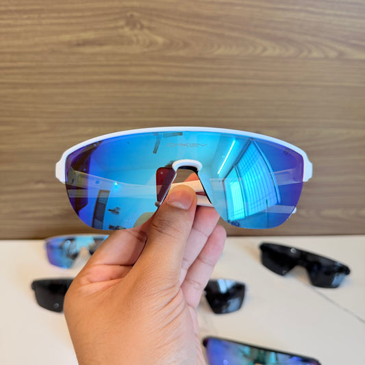 Corridor White Blue Colour High Quality Unisex Sports Sunglass