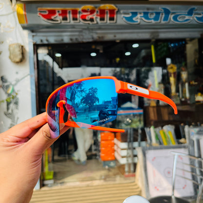 Corridor Orange-Blue Colour High Quality Unisex Sports Sunglass