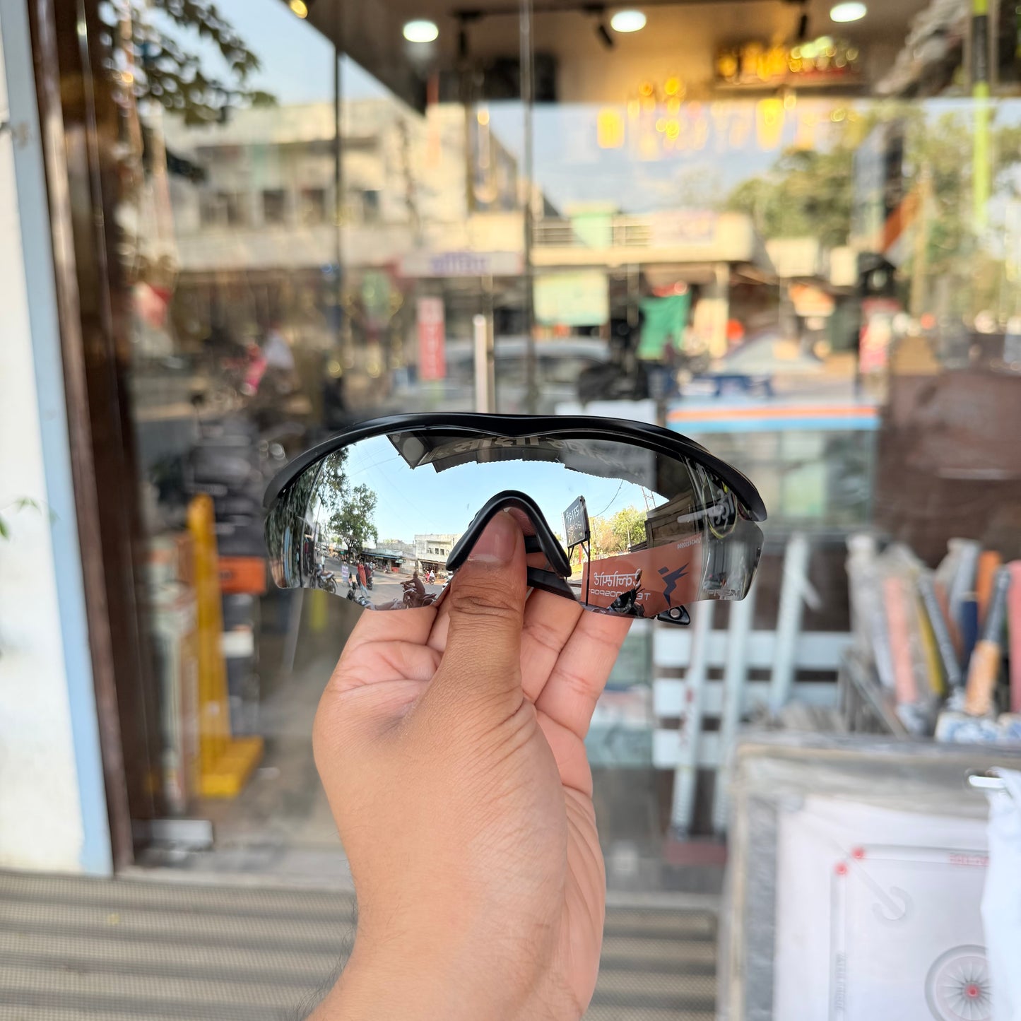 M2 Silver-Black Light Weight Premium Sports Sunglasses