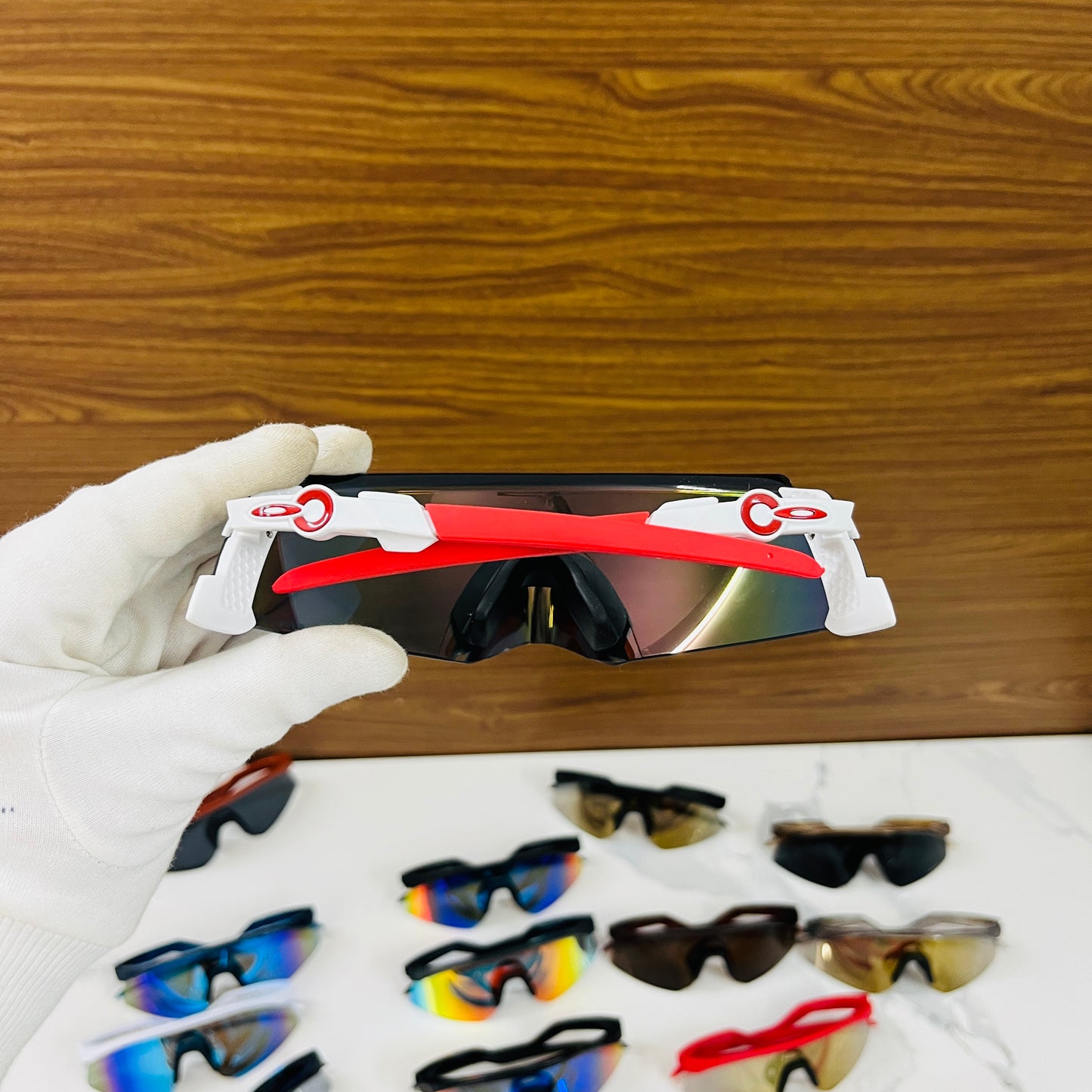 Kato Red White Sports Sunglasses