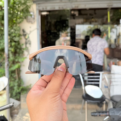 Hydra Beige Smoke Premium Unisex Sports Sunglass