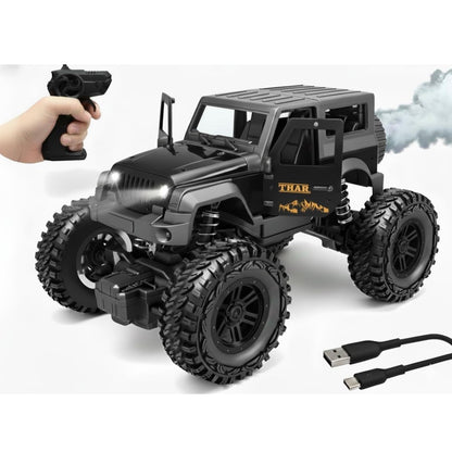 RC Thar Roxx Climber High Speed With Mist Spray Led Light, 2WD, Type-C Charing, 75ft Range