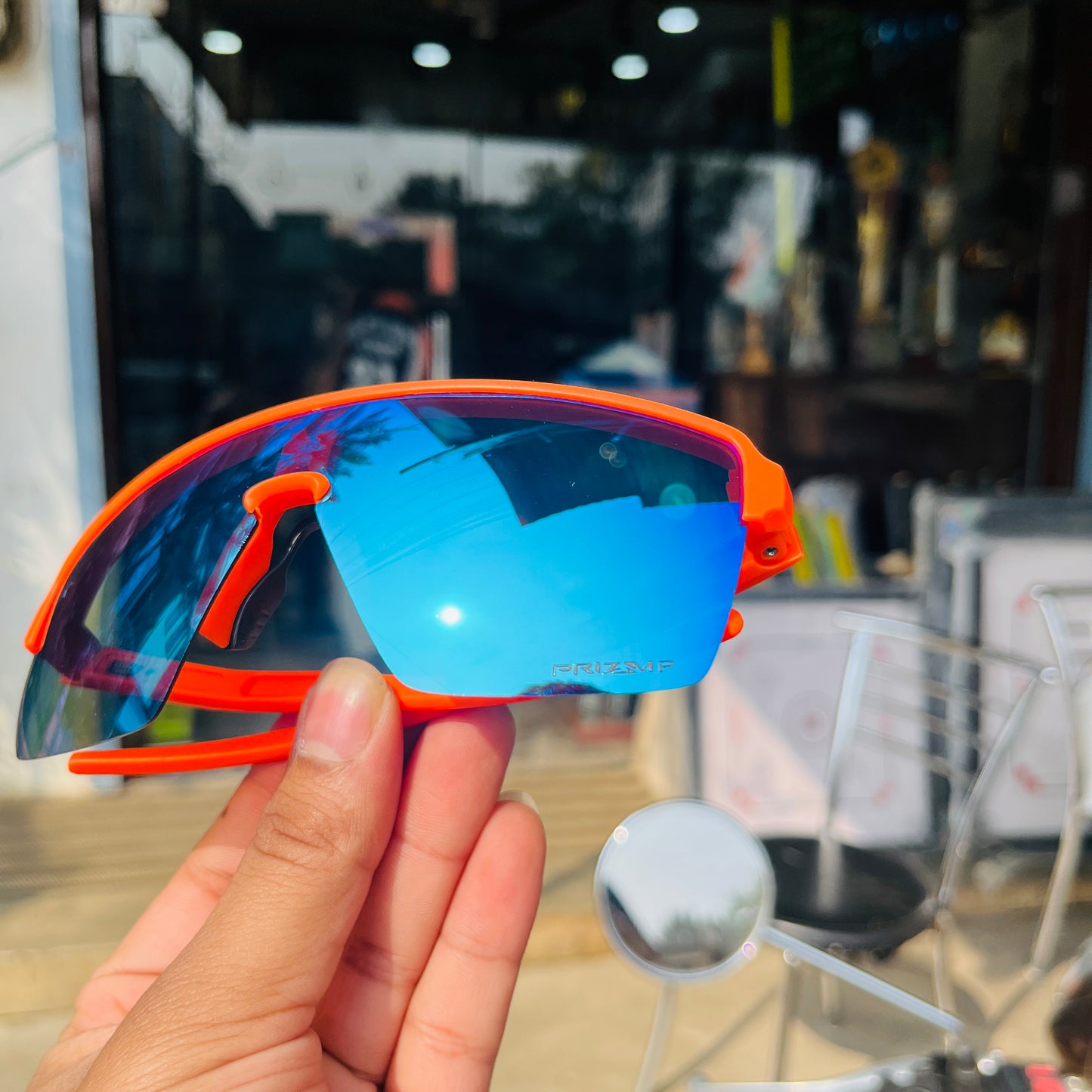 Corridor Orange-Blue Colour High Quality Unisex Sports Sunglass