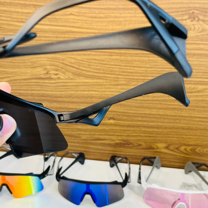 Stunt Wings Silver Prizm Lens Premium Sports Sunglasses  | Comes With New Hyper Grip Technology | Non Foldable Straps | Highly Stable | Latest Collection