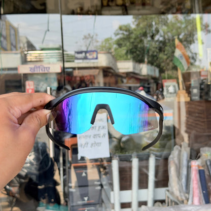 Hydra Blue Black Premium Unisex Sports Sunglass