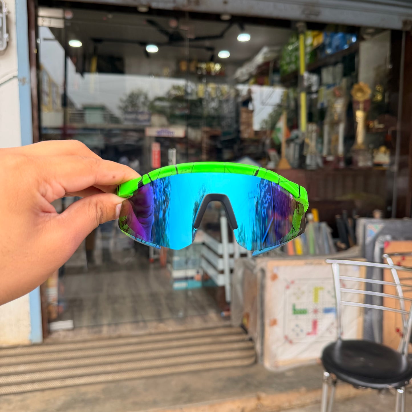 Hydra Printed Green Premium Unisex Sports Sunglass