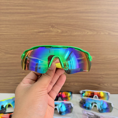 Radar Green-Yellow Premium Branded Stylish Sunglasses For Men & Women | 100% UV Protection Shades | Cricket Sports Cycling Driving Trekking & More