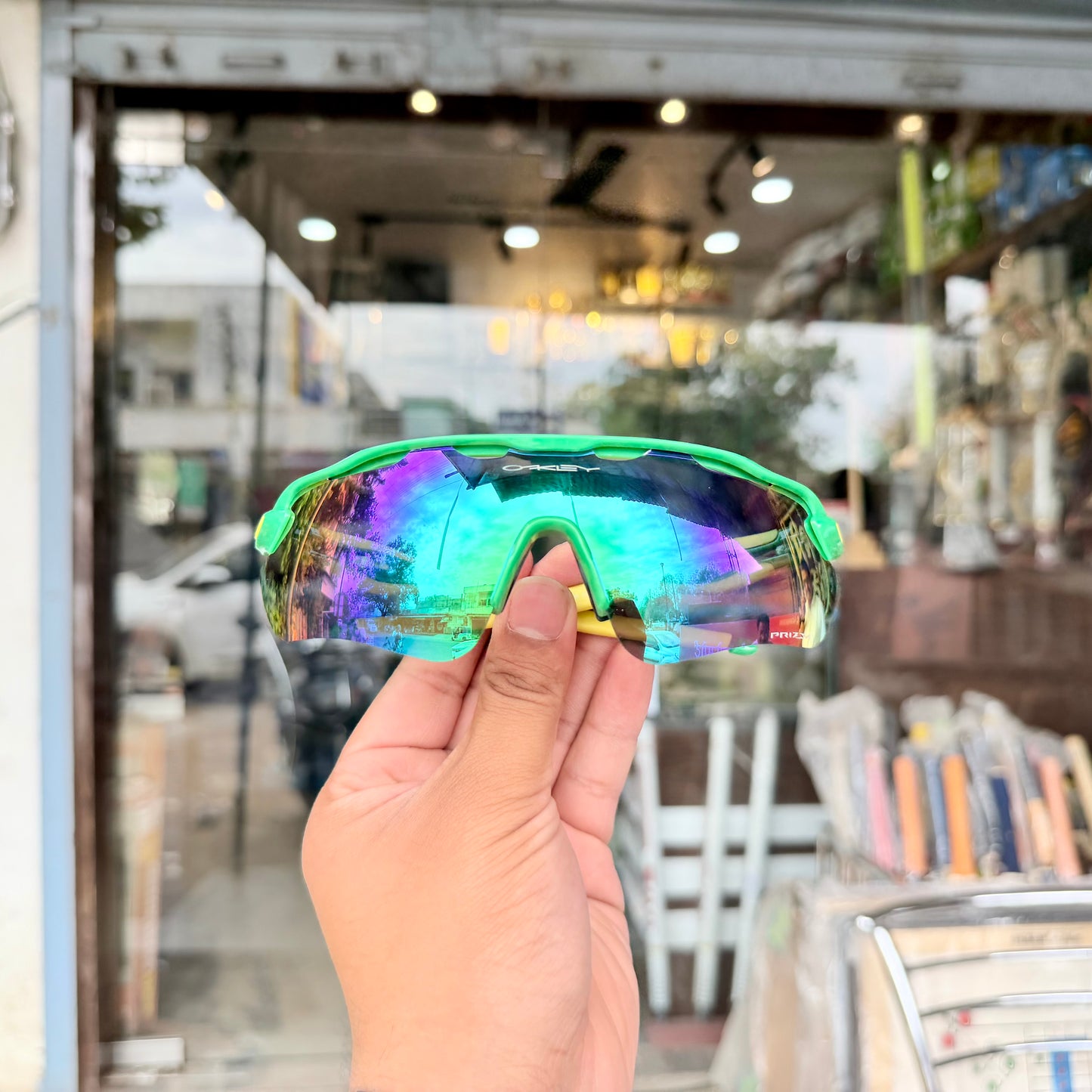 Radar Green-Yellow Premium Branded Stylish Sunglasses For Men & Women | 100% UV Protection Shades | Cricket Sports Cycling Driving Trekking & More