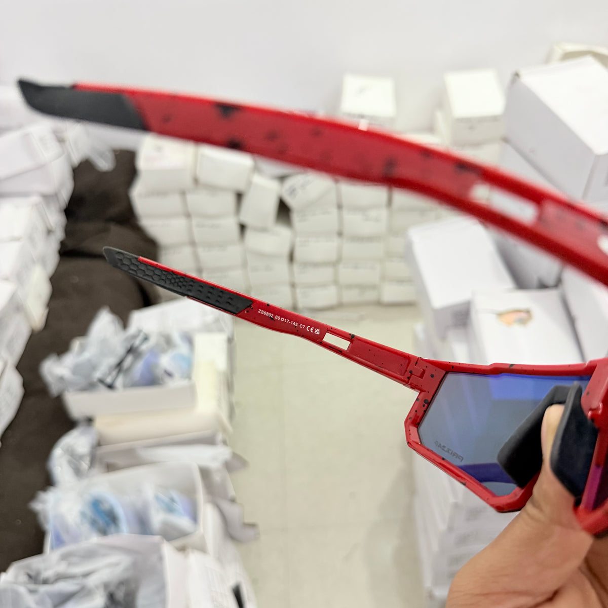 Inferno Prism X – Red Frame Orange Mirror Sports Sunglasses