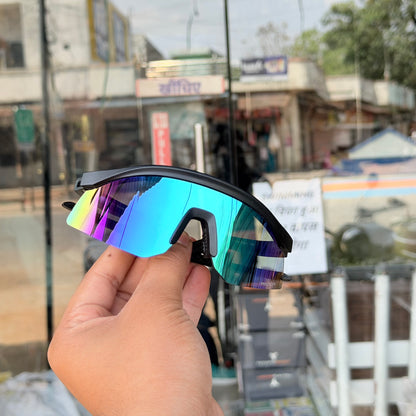 Hydra Blue Black Premium Unisex Sports Sunglass
