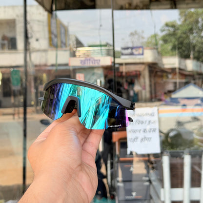 Hydra Blue Black Premium Unisex Sports Sunglass