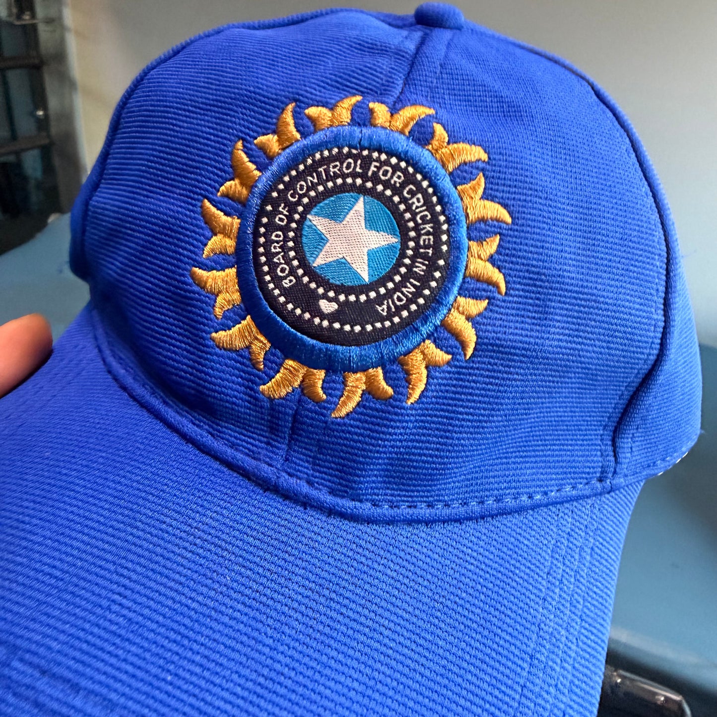 BCCI Blue Colour Cricket Embroidered Cap