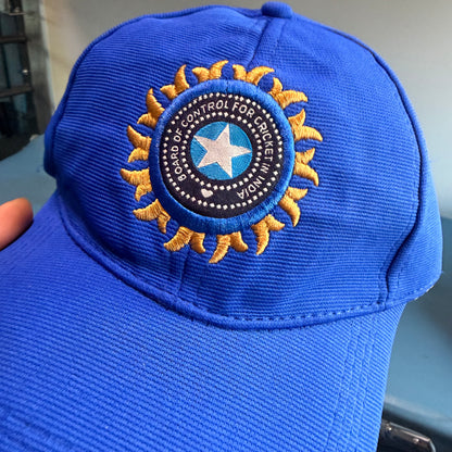 BCCI Blue Colour Cricket Embroidered Cap