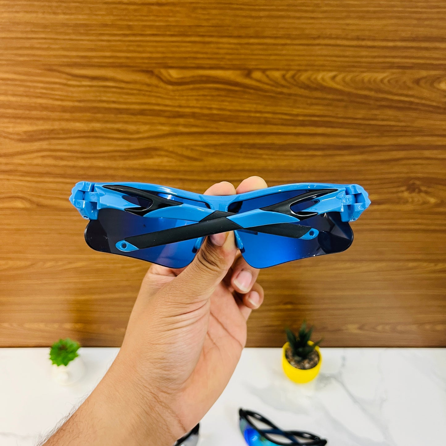 Blue-Blue Color SS Non Polarised Sports Sunglasses For Men Women Kids, Outdoor Cricket Cycling Running Hiking Fishing Sunglasses