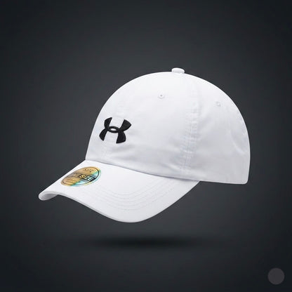 White Colour UA Sports Cap Parachute Fabric Best Unisex Sports Cap
