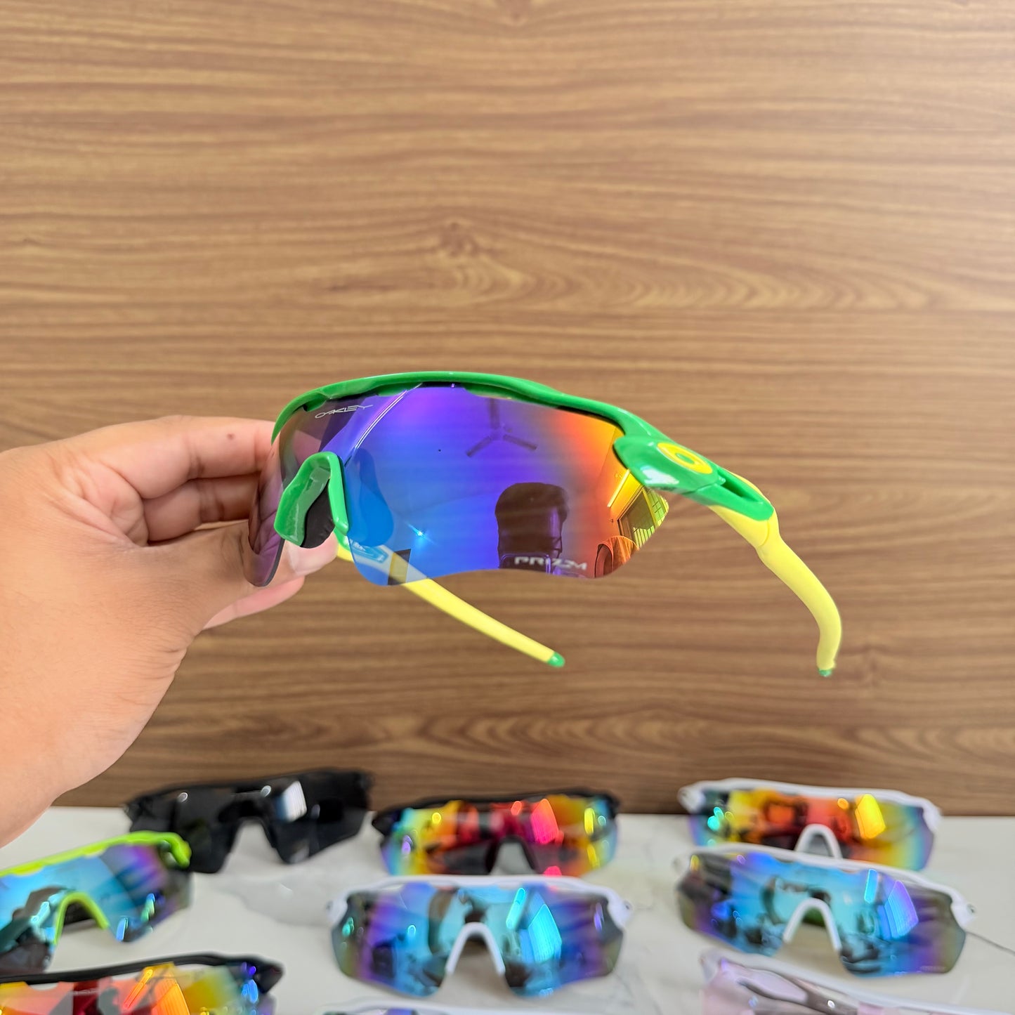 Radar Green-Yellow Premium Branded Stylish Sunglasses For Men & Women | 100% UV Protection Shades | Cricket Sports Cycling Driving Trekking & More