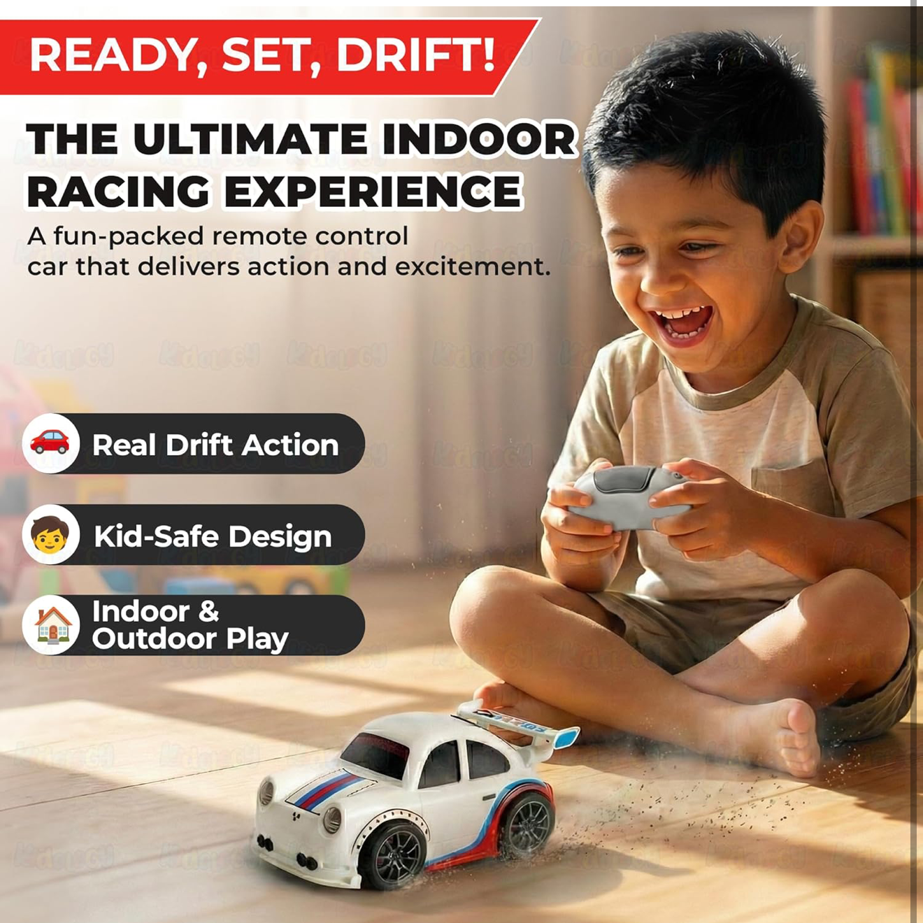 Mini RC Drift Car | 2.4G Remote Control Racing | 360° Drift & Stunt, LED Lights, Sound Effects, Follow Me Mode, Escape Mode, Sensor Control, Auto Demo | Gift for Boys & Girls